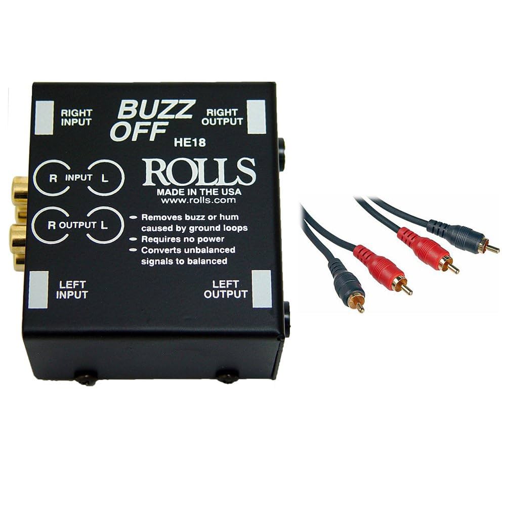 ROLLS HE18 Buzz Off グラウンドループアイソレーター Amazon.com: Rolls HE18 Buzz Off 2-Channel Hum and Buzz